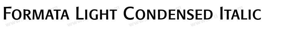 Formata Light Condensed Italic Small Caps & Oldstyle Figures字体转换